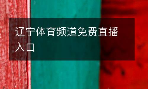 辽宁体育频道免费直播入口